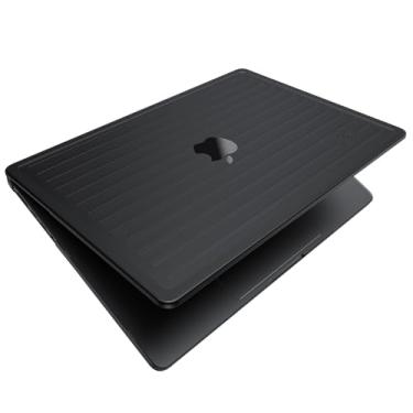 Imagem de Soonjet TravelArmor Capa para MacBook Pro de 14 polegadas | M4 M3 M2 M1 Pro/Max 2025 2024-2021 | Tecnologia antirachadura | Estrutura canelada | Capa rígida para laptop | Preto espacial transparente