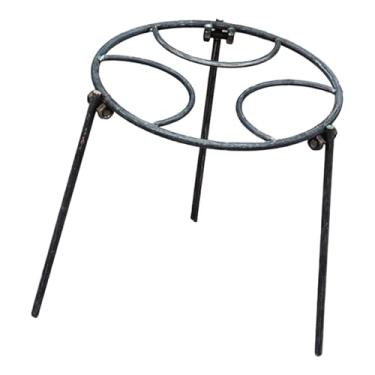 Imagem de YIJU Suporte de panela tripé dobrável para fogueira, com pernas, para forno holandês, churrasqueira dobrável, ideal para camping, pesca, e, 27cm