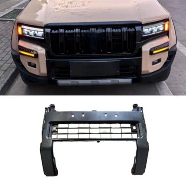 Imagem de Grade de para-choque de carro, tela de insetos, faixa decorativa, kit de carroceria, grade de corrida, grade de para-choque frontal compatível com Prado 2024+ parte externa (preto)