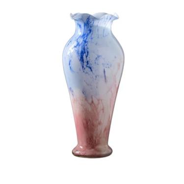 Imagem de Vasos de estilo simples, design criativo, vidro, esculpido, colorido, vaso para casa, sala de estar, mesa, arranjo de flores, vaso de mesa (B)