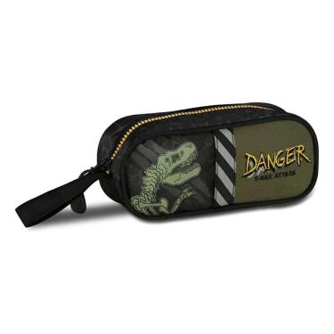 Imagem de Estojo Escolar Dinossauro T-Rex Attack Preto TX25029E - Clio