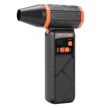 Imagem de Generic Espanador de Ar Elétrico de 130000 RPM, Soprador de pó Portátil Com Luz LED e Ajuste de Velocidade Contínuo, para Limpeza de Casa de Carro de Teclado de Computador (ORANGE)