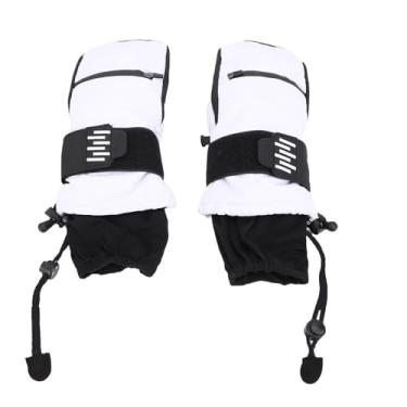 Imagem de Naroote Luvas Esqui Com Protetores Pulso Bolso Impermeabilizante Ajuste Seguro Luvas Internas 5 Dedos para Snowboard Almofadas Absorção Choque EVA Neve para Ciclismo Caminhada (L)