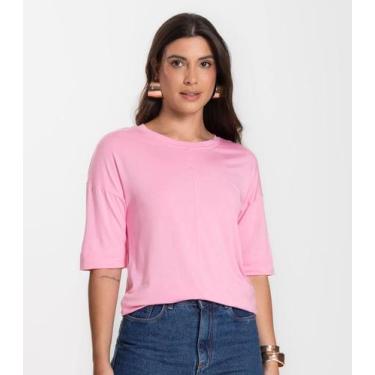 Imagem de Blusa Feminina Lisa Select Rosa, G, Rosa