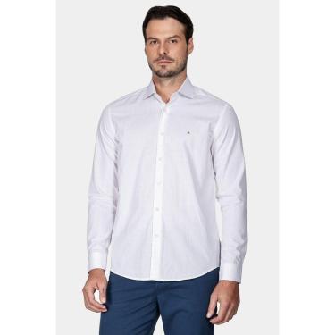 Imagem de Camisa Aramis Slim Tricoline Xadrez Branco Com Verde Claro-Masculino