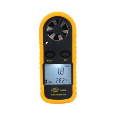 Imagem de Anemômetro Digital Mini Medidor De Velocidade Do Vento Temperatura LCD