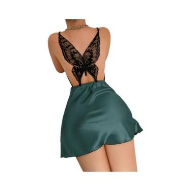 Imagem de Vestido Slip Feminino Em Cor Sólida Respirável Imitando Seda Primavera