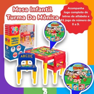 Imagem de Mesa Infantil Plástico Turma Da Mônica Didática Interativa - Tritec
