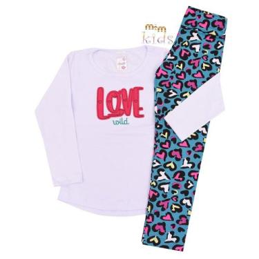 Imagem de Roupa Frio Menina Conjunto Meia Estação Infantil - ANALÊ, Branco borda