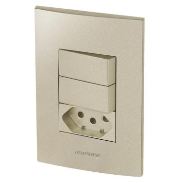 Imagem de 1 Simples + 1 + 1 Tomada 10A - Inova Champanhe