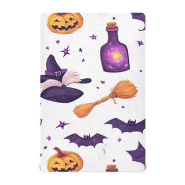 Imagem de xigua Lençol de berço mágico de Halloween para meninas e meninos, lençol macio e respirável adequado para berço padrão e cama infantil 71 x 132 cm