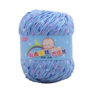 Imagem de Fio De Algodão Colorido 50g Para Tricô Manual, Crochê, Suéter, Coberto