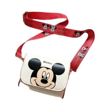 Imagem de Bolsa Transversal Infantil Mickey Mouse Disney Fofa Com Porta-Moedas E