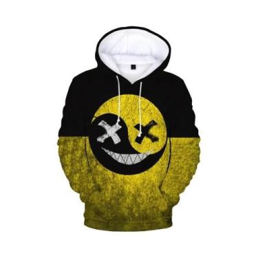 Imagem de Hoodie 3D Impresso Com Rosto Sorridente Do Diabo Para Homens E Mulhere