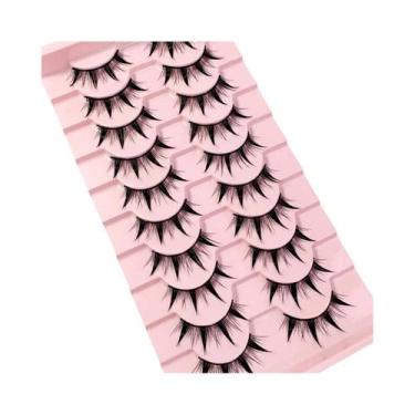 Imagem de Cílios Postiços 3D Efeito Olho De Gato De Visom Sintético - 10 Pares N