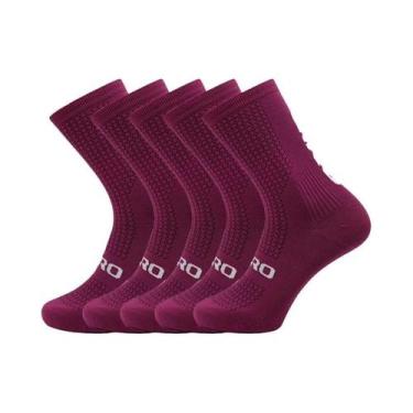 Imagem de Meias De Ciclismo Masculinas De Compressão Até O Joelho, 5 Pares, Para