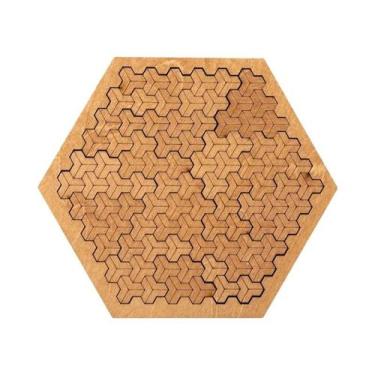 Imagem de Quebra-Cabeça De Madeira Para Adultos, Jogo De Tabuleiro Tangram Com D