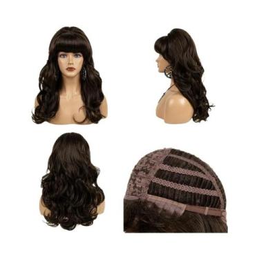 Imagem de Peruca Sintética Preta Estilo Colmeia Amy Winehouse Rainha Das Drogas 