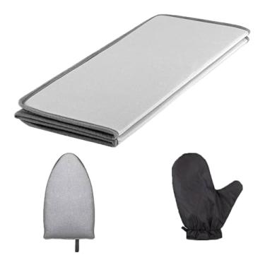 Imagem de Tábua de vaporizador - prancha dobrável com suporte para vaporizador - Almofada para roupas para lavanderia cama apartamento dormitório hotel vestido camisa comercial terno viagem mesa