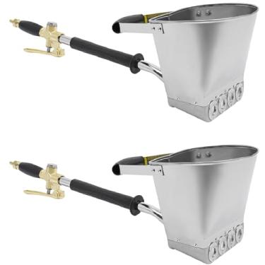 Imagem de Pulverizador de cimento 3HP - Pistola de pulverização manual de 4 jatos para estuque, gesso e argamassa de cimento - Ideal para pintura de parede - Conjunto de 2 peças