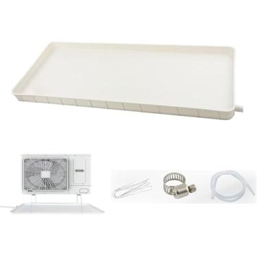 Imagem de Bandeja coletora portátil de ar condicionado - Bandeja de drenagem condensada de 91 x 45 cm para unidades AC divididas internas/externas (3-5P) - Solução de drenagem eficaz, durável e fácil de usar