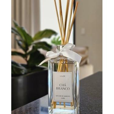 Imagem de Vivaê Difusor de Varetas Aromatizador de Ambiente Chá Branco 250ml - Frasco de Vidro com Varetas de Fibra - Decoração e Perfume
