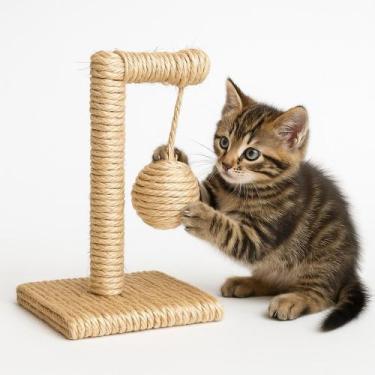 Imagem de Brinquedo Arranhador Modelo Bola Box De Sisal Para Gatos - Dal acessór