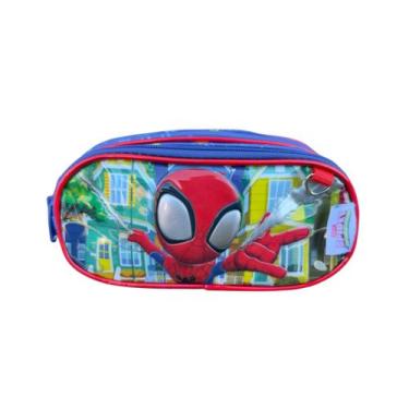 Imagem de Estojo escolar 2 compartimentos reforçado homem aranha - Elite