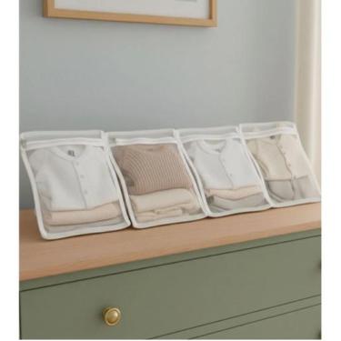 Imagem de Kit 4 Saquinhos Maternidade Organizador para Mala de Bebê com Zíper 30