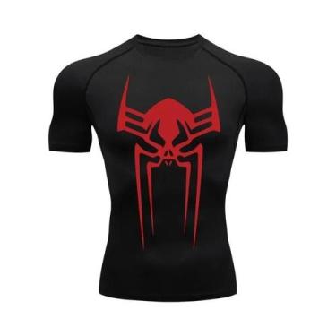 Imagem de Camiseta Masculina De Compressão Com Estampa De Aranha, Secagem Rápida