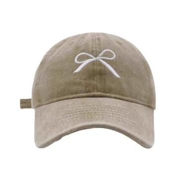 Imagem de Boné de beisebol Trucker, chapéu liso de algodão com bordado de laço -