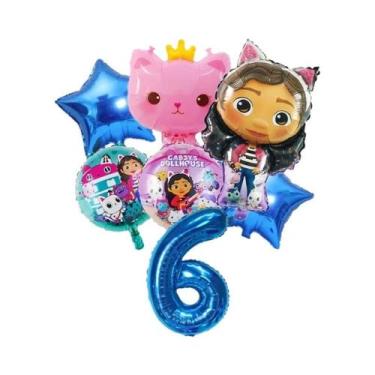 Imagem de Conjunto De Balões Gabby Dollhouse Para Meninas, Decoração De Festa De