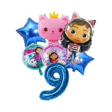 Imagem de Conjunto De Balões Gabby Dollhouse Para Meninas, Decoração De Festa De