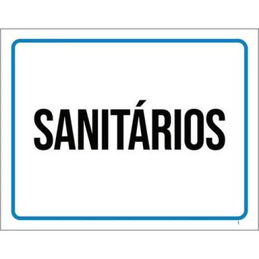 Imagem de Kit 5 Placas Sinalização - Sanitários Setor - Sinalizo