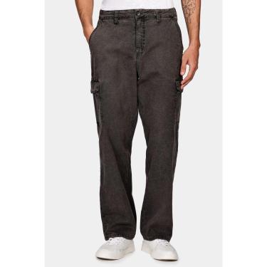 Imagem de Calça Aramis Ampla Cargo Canvas Off Bl Preto-Masculino