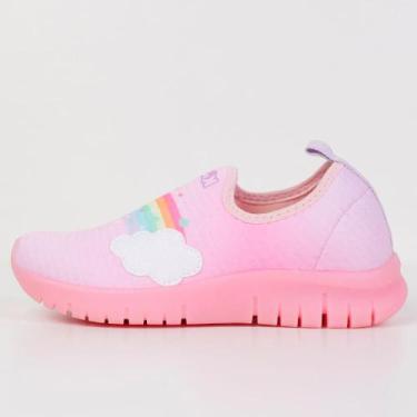 Imagem de Tênis Kidy Infantil Calce Fácil Brinde Unicórnio Original, 28, Rosa