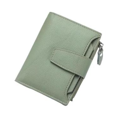 Imagem de Carteira De Couro Feminina Com Bloqueio RFID, Grande Capacidade, Porta