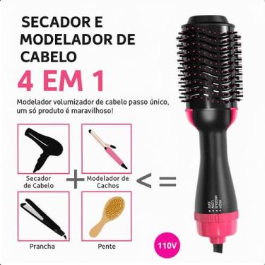 Imagem de Escova Secadora 1200W Compacta e Eficiente Para Cabelos 110V - Basiqe,