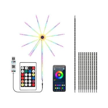 Imagem de Fitas De LED Inteligentes 5V USB Com Controle Por APP Bluetooth, Sincr