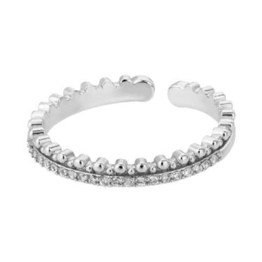 Imagem de Anéis De Noivado E Casamento Ajustáveis Em Aço Inoxidável Para Mulhere