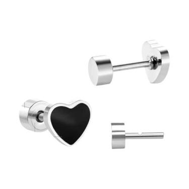 Imagem de Brincos De Coração Em Acrílico Para Meninas LUXUKISSKIDS Joias De Moda