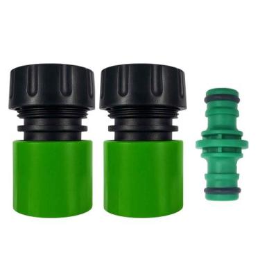 Imagem de Adptador Para Mangeuira Engate Rápido 3 Peças Jardinagem - Vale Import