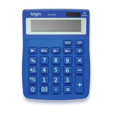 Imagem de Calculadora de Mesa Elgin 12 Digitos Azul, ELGIN
