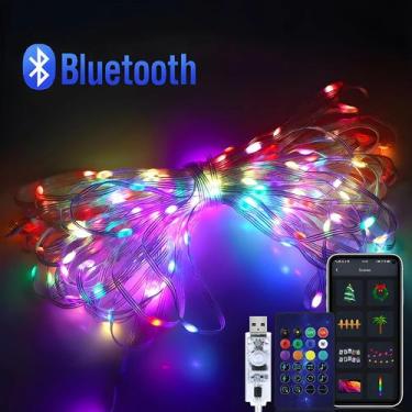 Imagem de Luzes De Natal LED RGB Com Controle via App Bluetooth, Iluminação Para