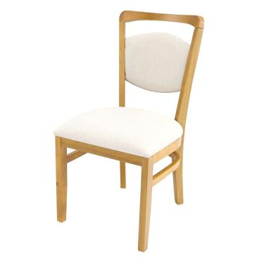 Imagem de Cadeira Pirangi Nacional Móveis 46 cm (Largura) Base Madeira Tauari Amêndoa assento Tecido Papel