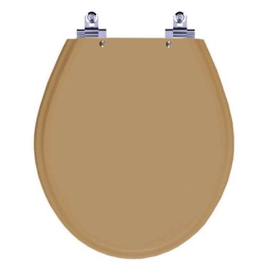 Imagem de Assento Sanitário Laqueado Soft Close Carina Amendoa para vaso Ideal Standard