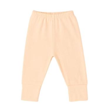 Imagem de Calça Bebês Infantil Vira Pé 100% Algodão Suedine Liso Cores - Alyath,