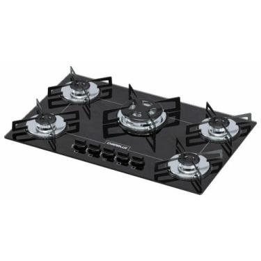 Imagem de Cooktop 5 Bocas Tripla Chama Chamalux Preto Chapa Bivolt, Bivolt