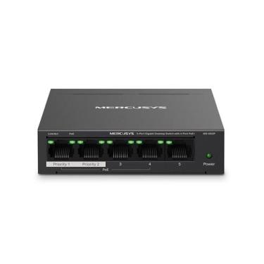 Imagem de Switch Mercusys 5-PORT Gigabit Desktop SWITCH WITH 4-PORT Poe+ MS105GP