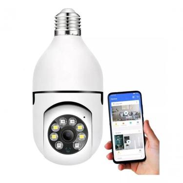 Imagem de Câmera Segurança Ip 360 Lâmpada Wi-fi Visão Noturna áudio Hd